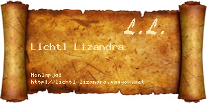 Lichtl Lizandra névjegykártya